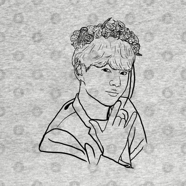 BTS JUNGKOOK  LINE ART by Excela Studio